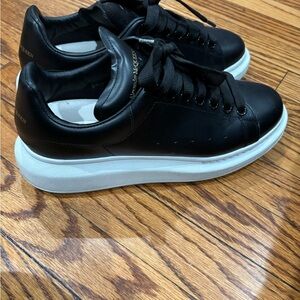 Alexander McQueen Black Leather Sneakers